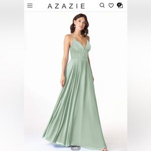 NWT azazie bridesmaid dress agave size 4